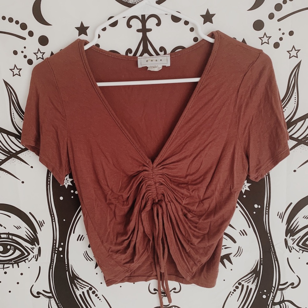 Dark pink crop top